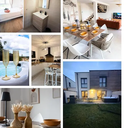 La Bulle Doree Luxury Private Jacuzzi House 4 Coeur Du Centre Touristique * אמנוויל